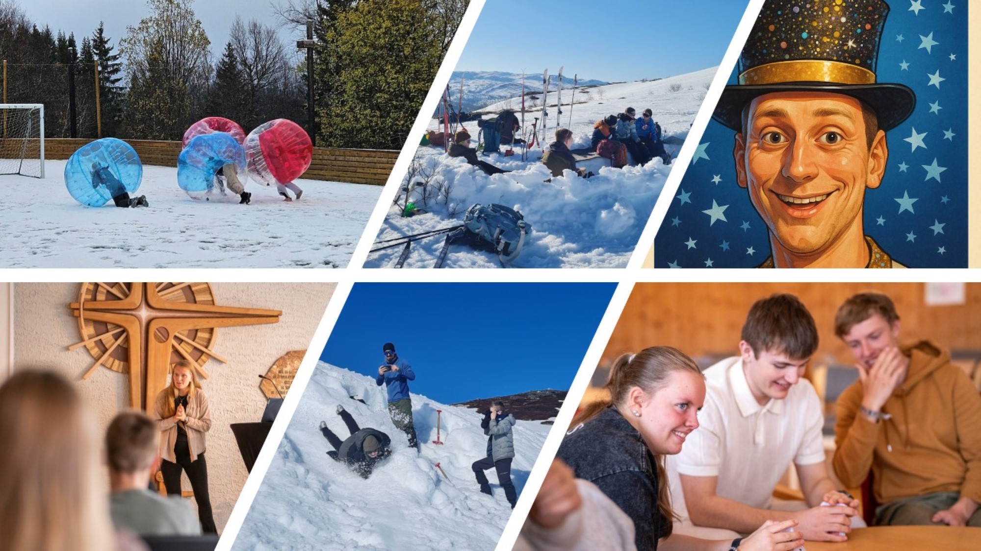 Collage med bilder fra Ungleir