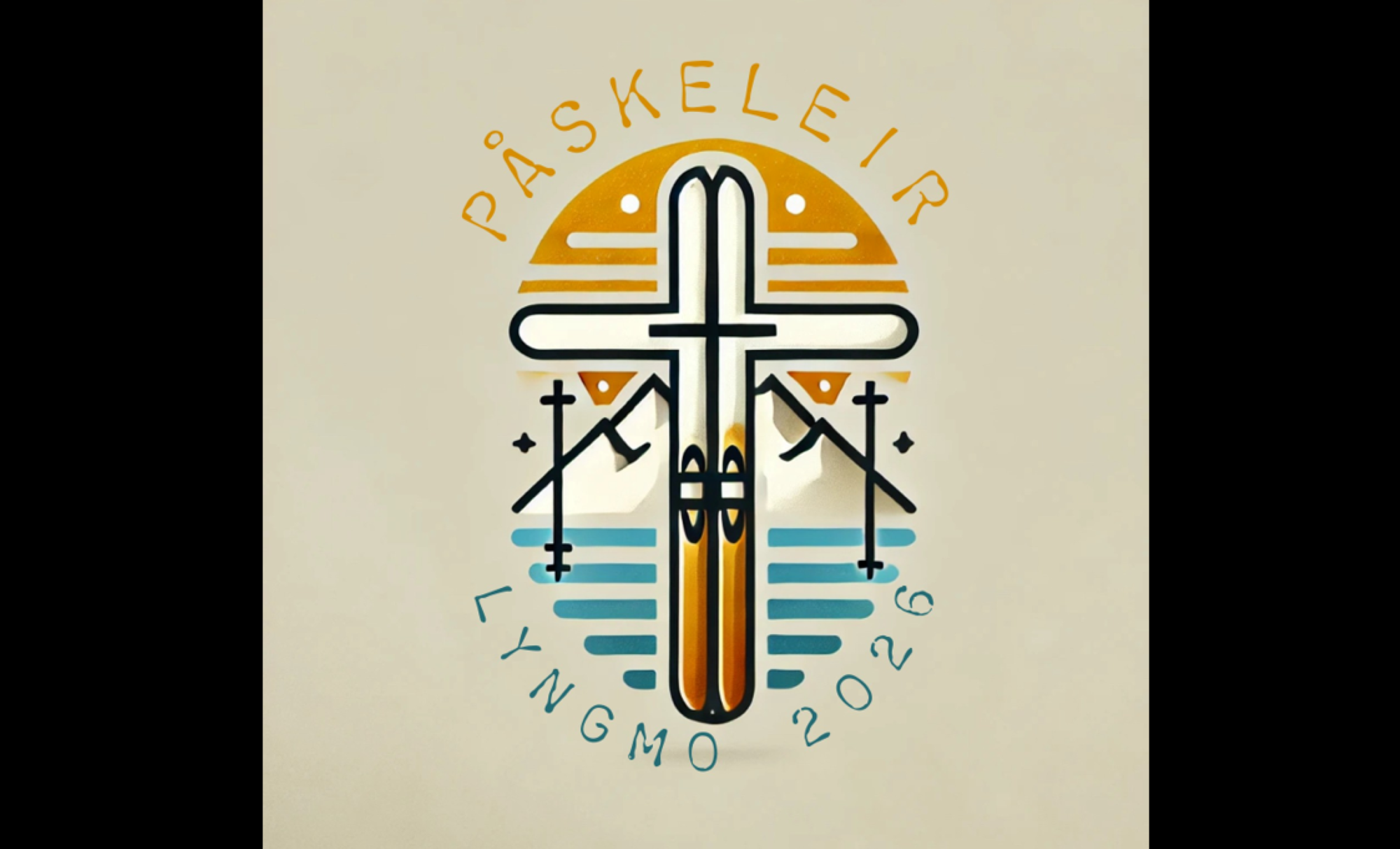 Logo leir, kors og tekst