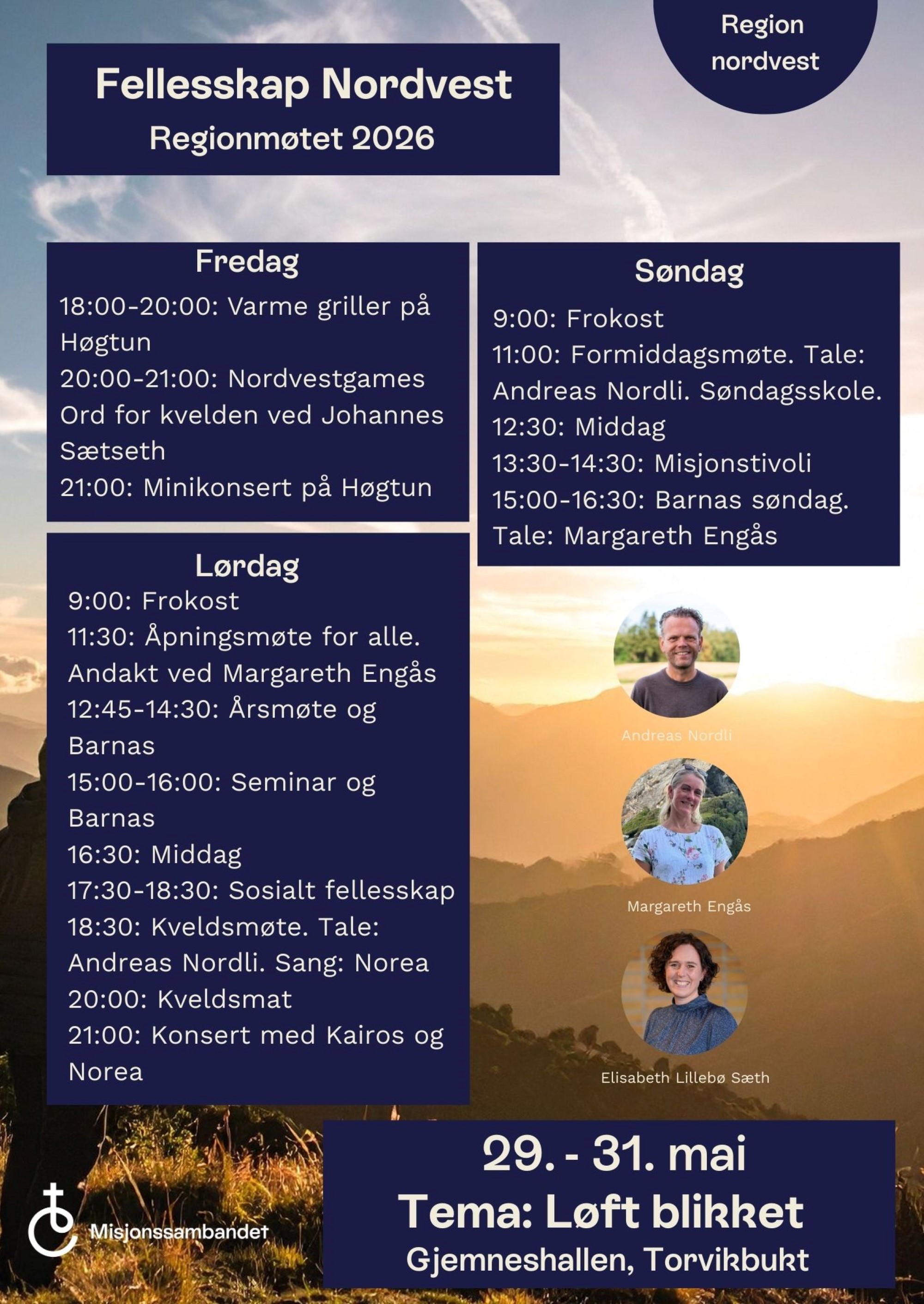 Bilder viser programplakat