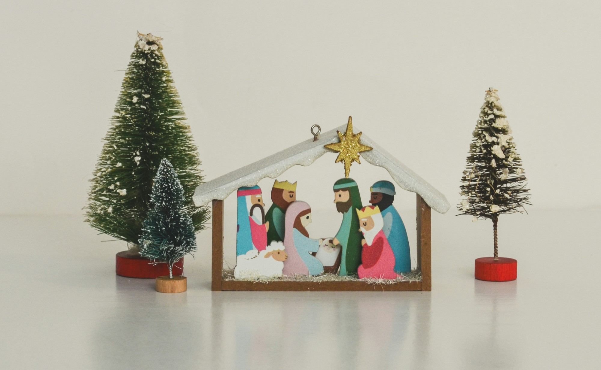 bilde av julekrybbe for barn