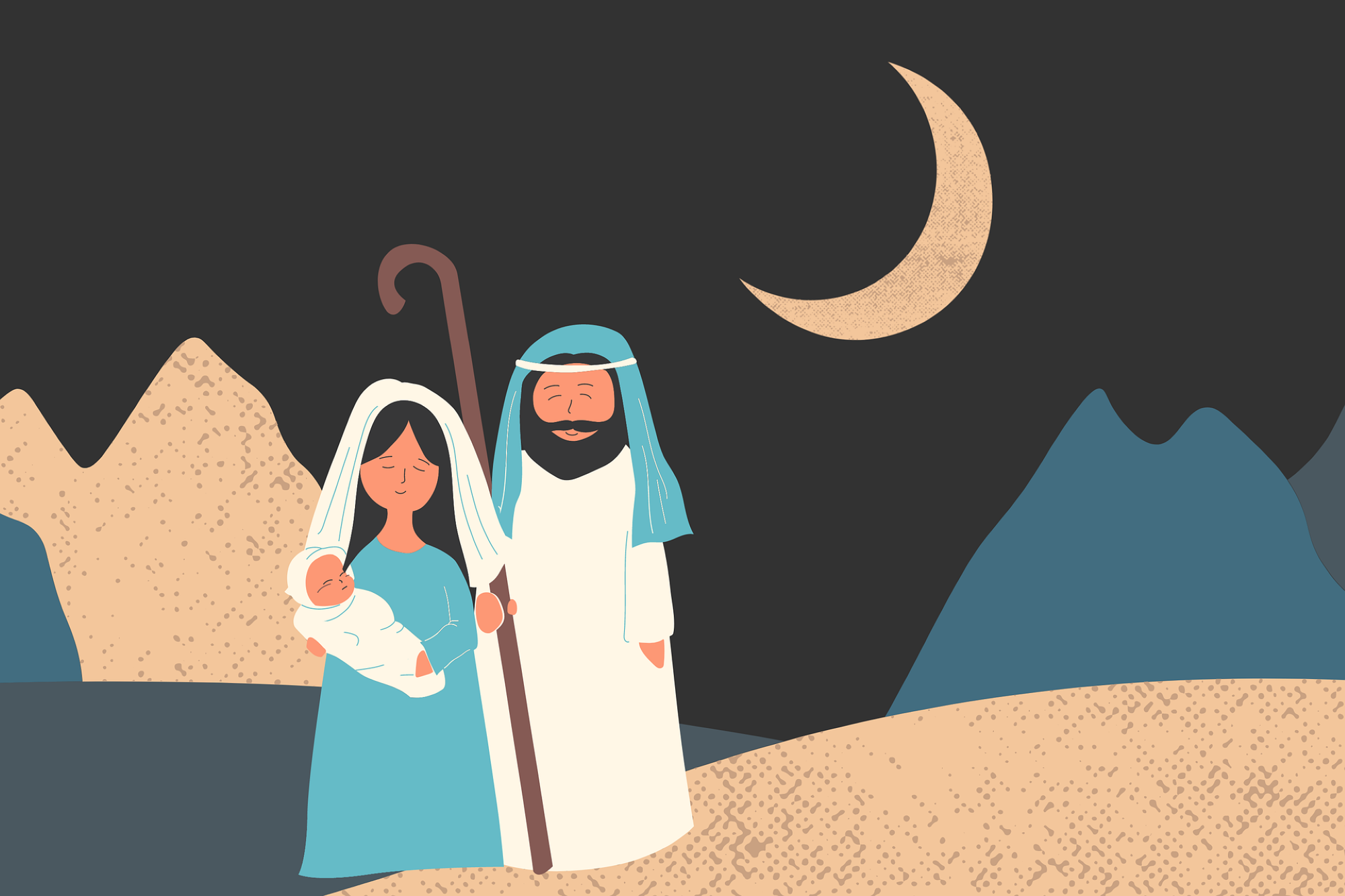 Maria og Josef og Jesusbarnet