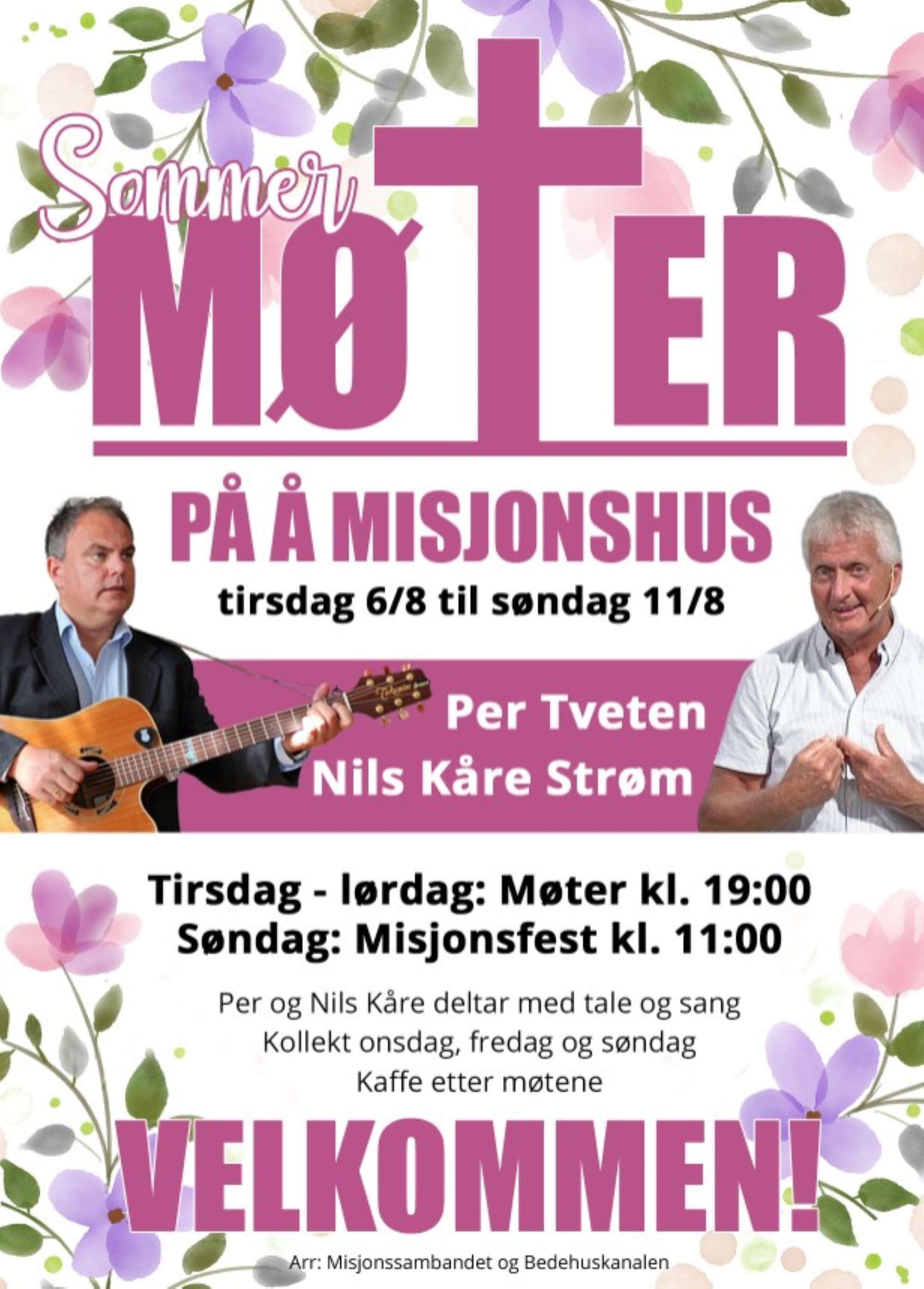 Reklameplakat for sommermøter i Åfjord