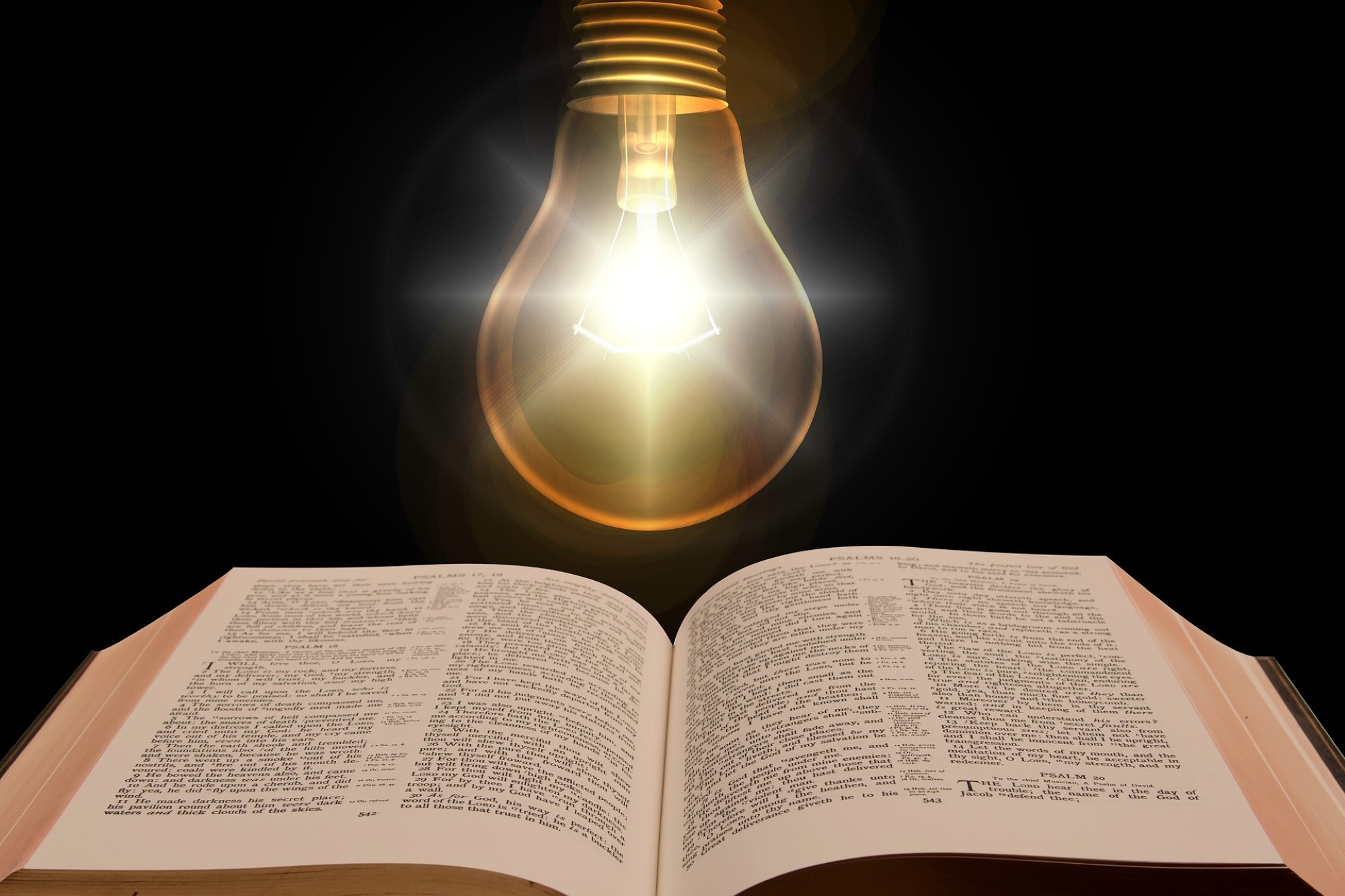 Bibel og lyspære