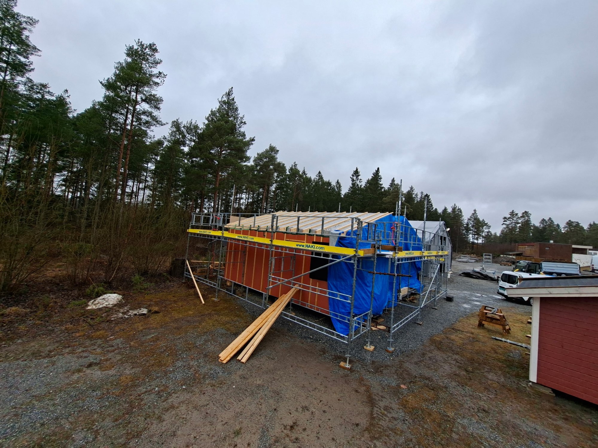 Hytte under konstruksjon