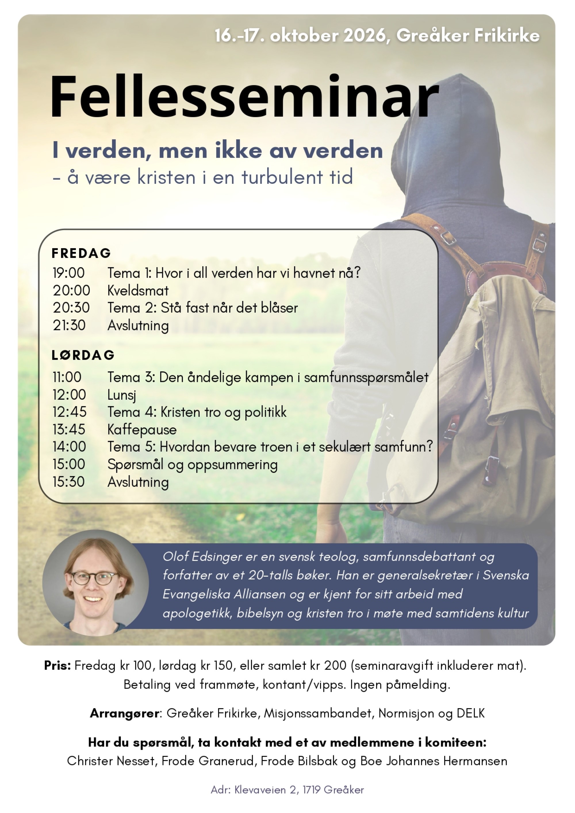 Programplakat Seminarhelg