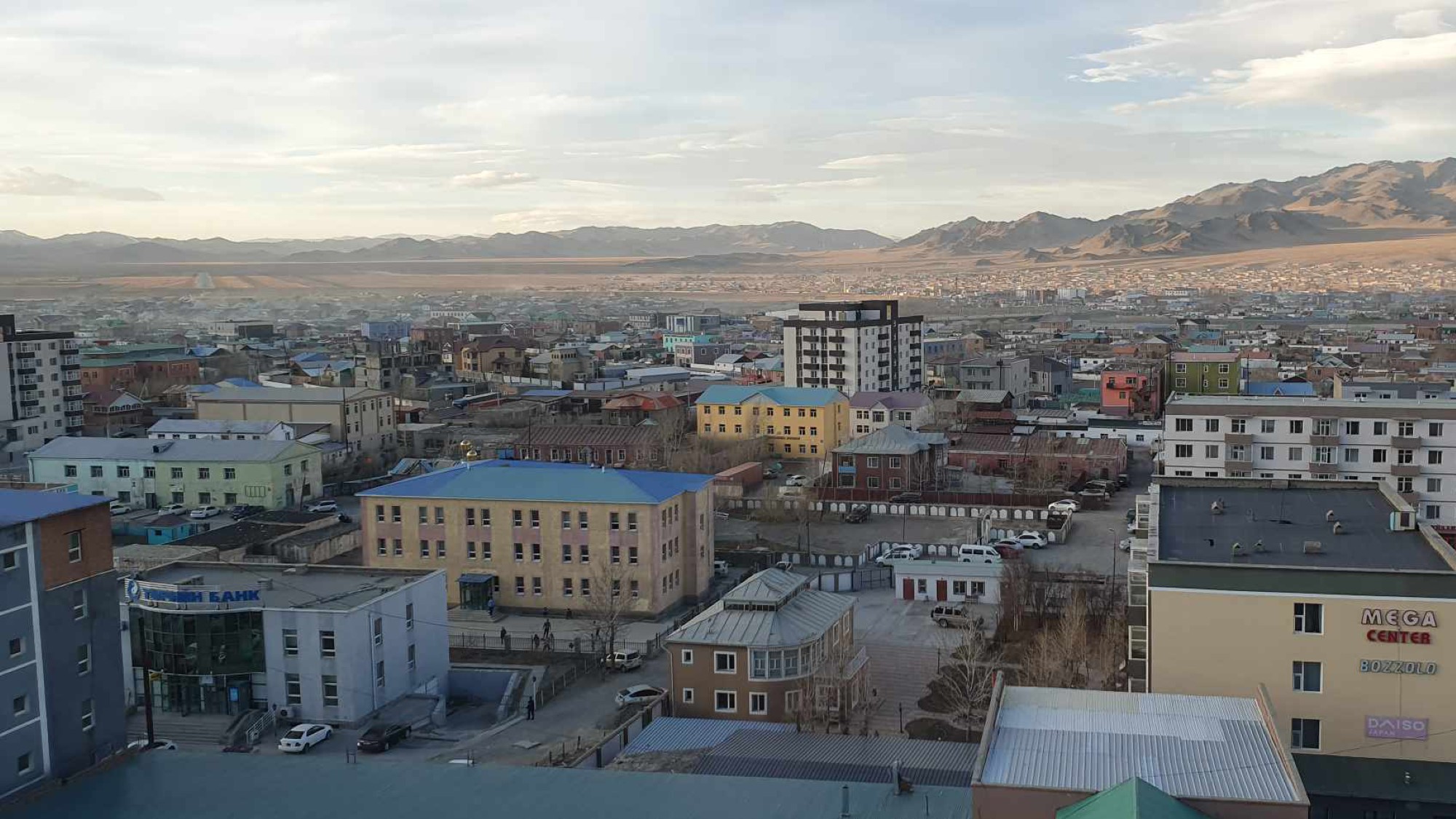 Utsikt over mongolsk by