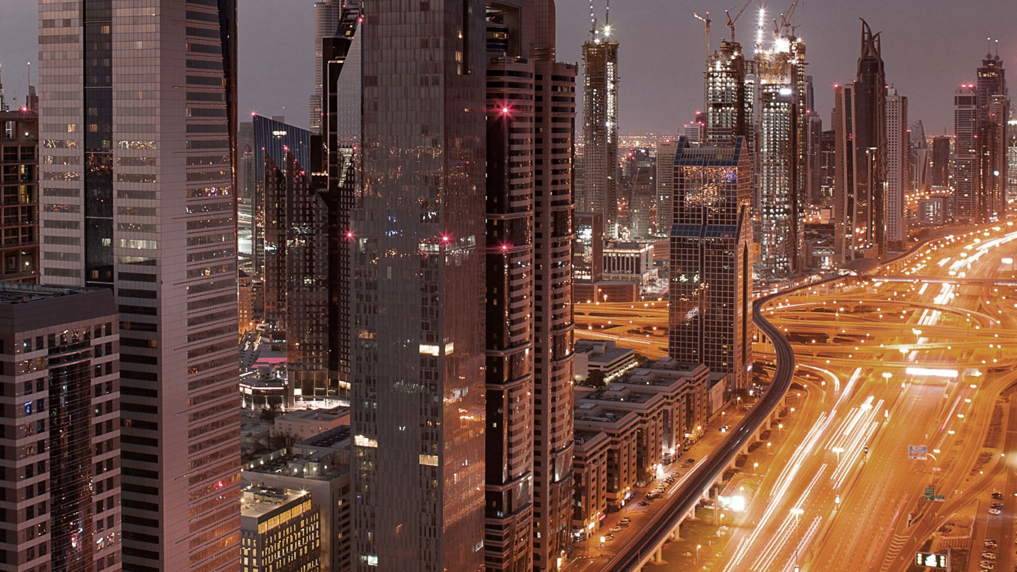 Utsikt over storby i Midtøsten