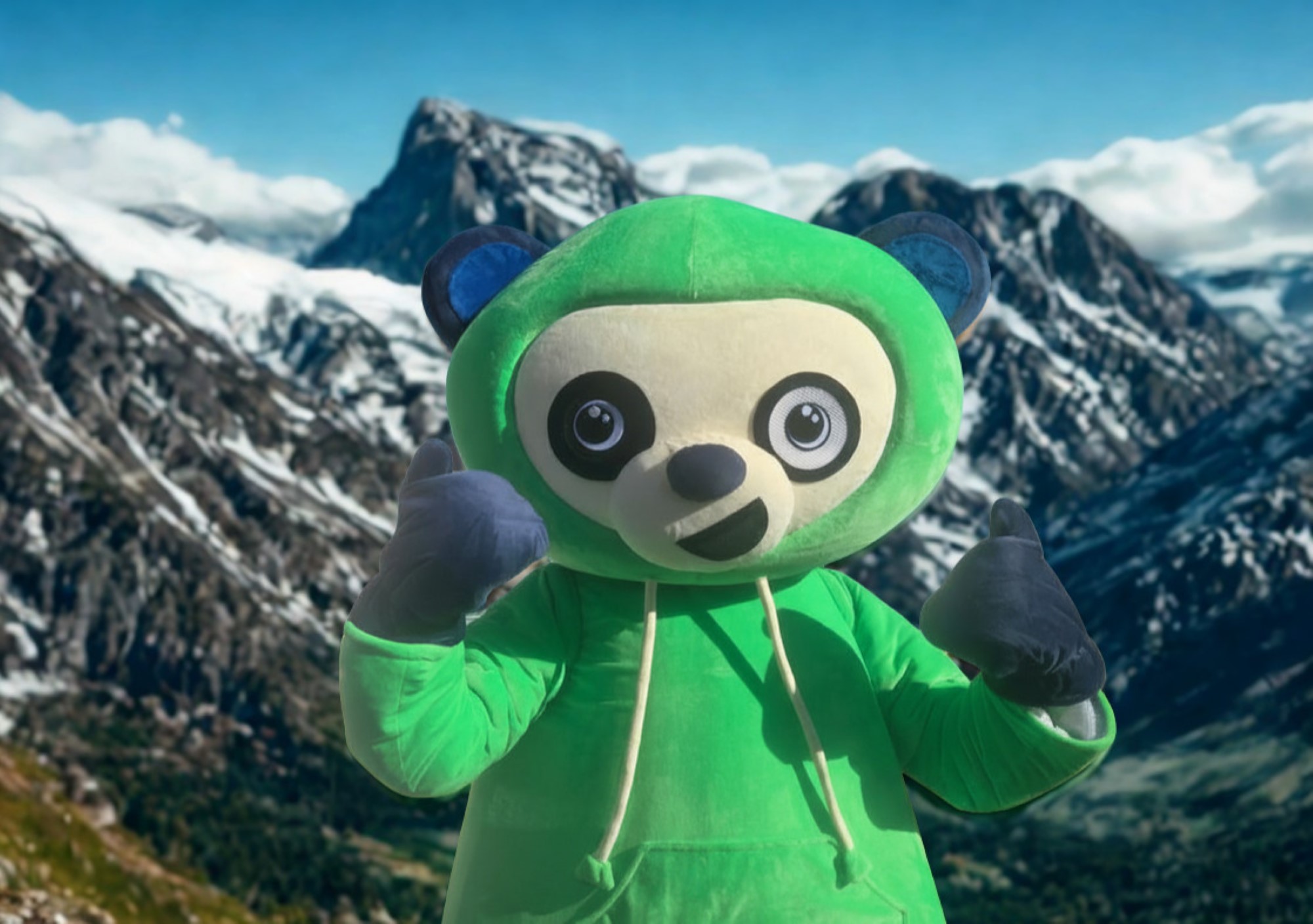 Tellus med fjell i bakgrunn