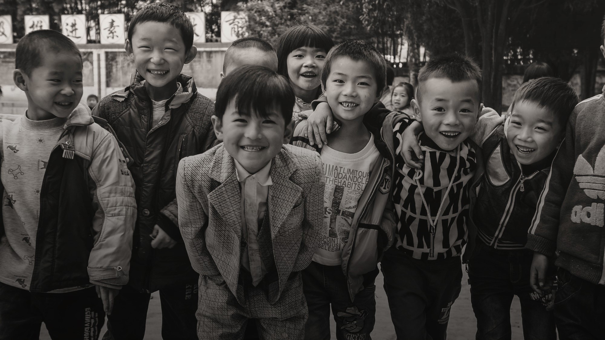 Smillende barn i Kina