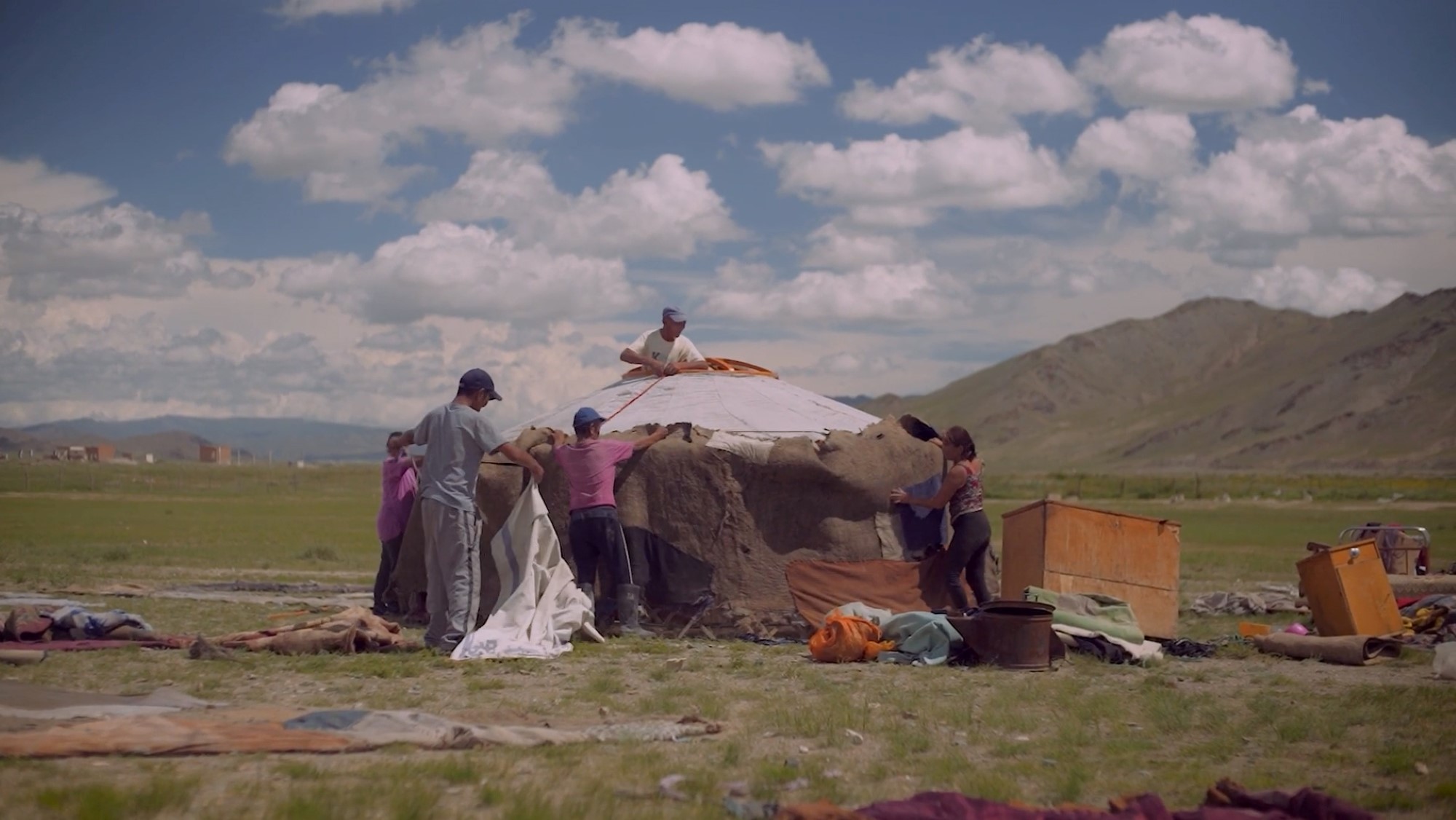 Skjermdump fra film, mongolsk ger