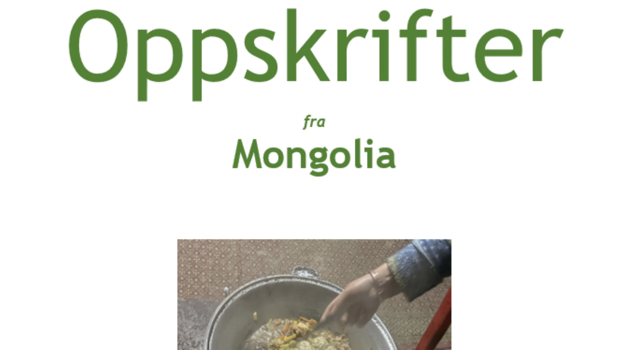 Oppskrifter